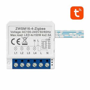 Smart Switch Module ZigBee Avatto ZWSM16-W4 TUYA kép