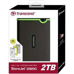 Transcend 2TB StoreJet 25M3C USB 3.0 Külső HDD - Vasszürke kép