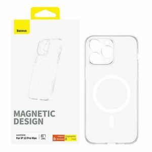 Magnetic Phone Case for iP 13 PRO MAX Baseus OS-Lucent Series (Clear) kép