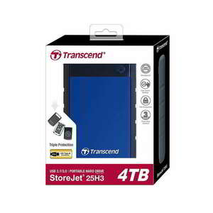Transcend 4TB StoreJet 25H3 USB 3.0 Külső HDD - Sötétkék kép