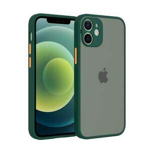 iPhone 12 Mini műanyag tok, zöld, narancs kép