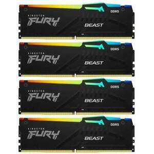 Kingston 64GB DDR5 6000MHz Kit(4x16GB) Fury Beast RGB Black kép