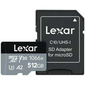 Lexar Professional 1066x 512 GB MicroSDXC UHS-I Class 10 memóriakártya kép