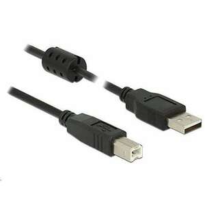 Delock 84894 USB 2.0 A > USB 2.0 B kábel, 0, 5 m, fekete (84894) kép