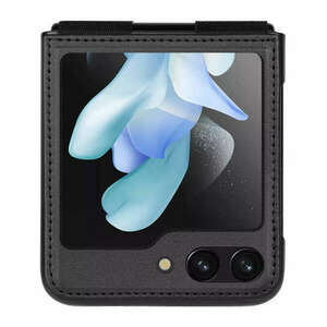 Nillkin Qin Leather Samsung Galaxy Z Flip 5 Vegán Bőr Tok - Fekete kép
