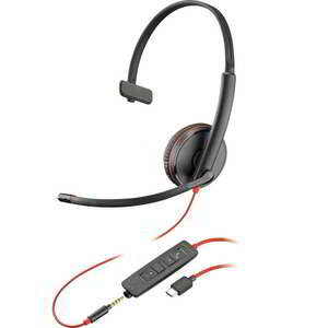 Plantronics Blackwire 3215 USB Type-C Headset - Fekete/Piros kép