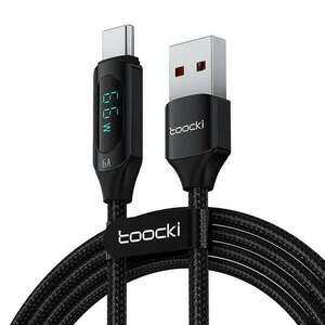 Toocki Charging Cable USB A-C, 1m, 66W (Black) kép