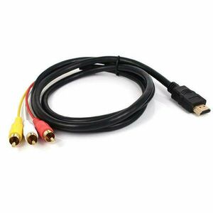 HDMI/3RCA átalakító kábel, 1, 5 méter, HDMI-ről 3RCA Video Audio A... kép