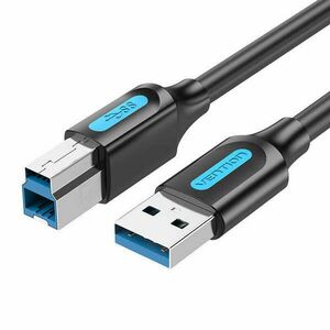 USB 3.0 A-B kábel Vention COOBI 3m fekete PVC kép