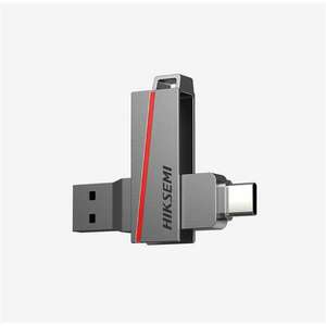 Hikvision HIKSEMI Pendrive - Dual Slim, 256GB, USB3.2 - Type-C, Ezüst kép