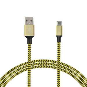 Kábel - USB A 2.0 / Micro USB 2.4A 1 m. - arany kép