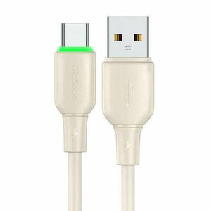 USB to USB-C Cable Mcdodo CA-4750 with LED light 1.2m (beige) kép