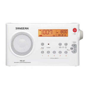 Sangean PR-D7PACKAGE W hordozható szintézeres AM/FM fehér táskarádió kép