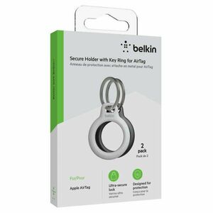 Belkin Secure Holder w Keyring - Airtag - 2 Pack - Black/White kép
