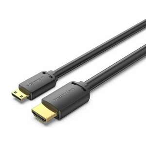 Vention HDMI-C/M -> HDMI-A/M (4K, HD, fekete), 2m, kábel kép