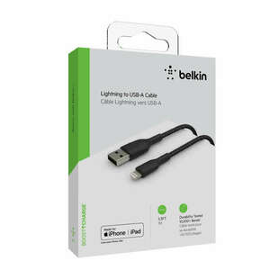 Belkin BOOST CHARGE USB-A to Lightning Cable, Braided - 1M - Black kép