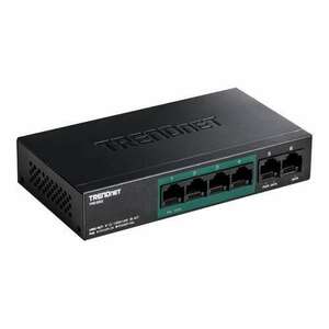 Switch 6 port Fast Ethernet PoE+ 60W - TRENDnet kép