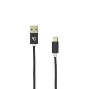Sbox kábel, cable usb male -> type-c male 1.5 m black USB-TYPEC-15B kép