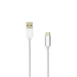 Sbox kábel, cable usb male -> type-c male 1.5 m white USB-TYPEC-15W kép