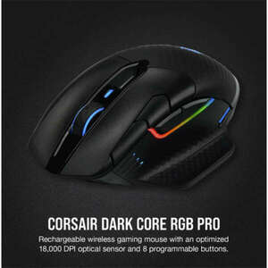 Corsair Dark Core RGB Pro Wireless Gaming mouse Black kép