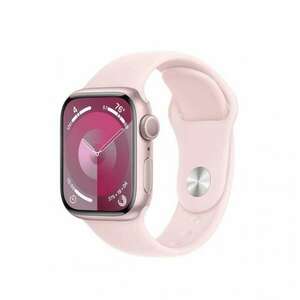 Apple Watch S9 41mm pink aluminiumtok, világos pink sport szíj (AP... kép