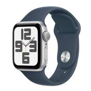 Apple Watch SE (2022) GPS 40mm ezüstszínű alumíniumtok, kék sport... kép