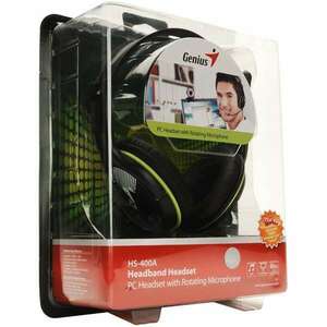 Genius HS-400A jack mikrofonos PC zöld headset kép