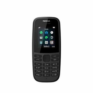 Nokia 105 (2019) Mobiltelefon, Kártyafüggetlen, Single Sim, Fekete kép