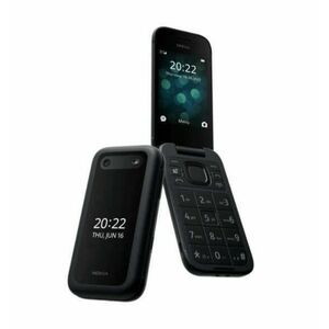 Nokia 2660 4G Flip Mobiltelefon, Kártyafüggetlen, Dual Sim, Fekete kép