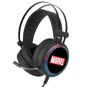 Marvel fejhallgató - Marvel 001 USB-s gamer fejhallgató RGB színe... kép