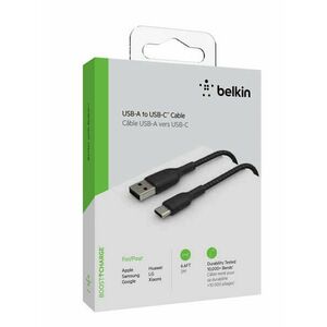 Belkin BOOST CHARGE USB-A to USB-C Cable, Braided - 2M - Black kép