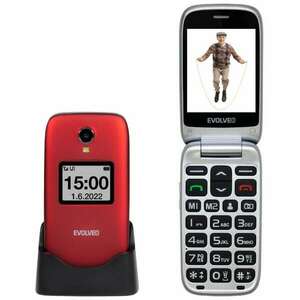 Evolveo EasyPhone FS Kihajtható telefon - Piros kép