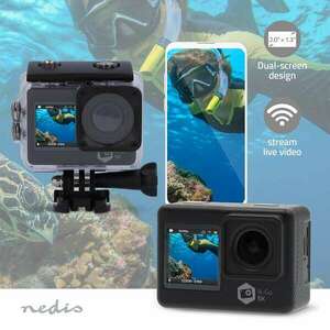 NEDIS Kétképernyős akciókamera 5K Ultra HD @ 30 fps felbontás GOP... kép