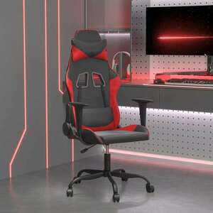 vidaXL műbőr Gamer szék - fekete-piros kép