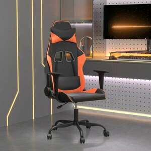 vidaXL fekete és narancssárga műbőr játékszék kép