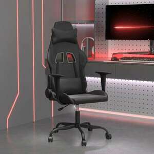 vidaXL fekete műbőr masszázs gamer-szék kép
