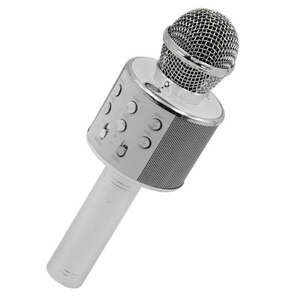 Vezeték nélküli Bluetooth mikrofon – beépített hangszóróval / ezü... kép