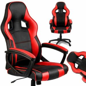Gamer szék Surmo , dönthető , eco bőr , fekete és piros - Sofotel kép