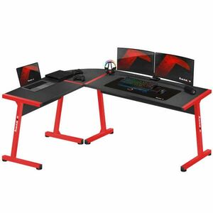 Gamer asztal , sarokasztal minőségi íróasztal Hero 6.0 Piros kép