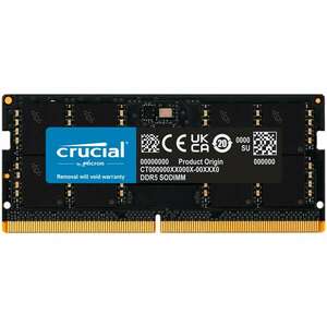 Crucial CT32G48C40S5 32GB (1x32GB) 4800MHz DDR5 SODIMM Laptop Memória kép