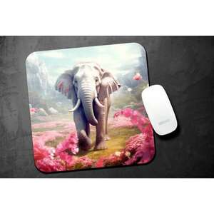 3D elefánt rózsaszín - Egyedi Egérpad kép