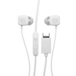 MAXELL Fülhallgató, mikrofonnal, USB-C, MAXELL "Square+", fehér kép
