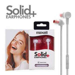 MAXELL Fülhallgató, mikrofonnal, MAXELL "Solid+", fehér kép