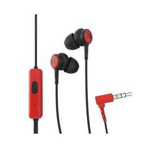 MAXELL Fülhallgató, mikrofonnal, MAXELL "Tips", piros-fekete kép