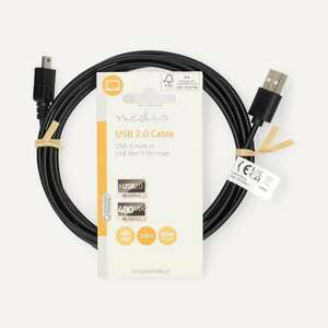 USB kábel | USB 2.0 | USB-A Dugasz | Mini 5-Pin Dugasz | 480 Mbps... kép