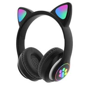 STN-28 Cicafüles Bluetooth fejhallgató, Választható színekben - Fekete kép