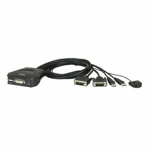ATEN CS22D 2-Port USB DVI Cable KVM Switch with Remote Port Selector kép