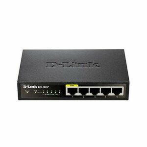D-Link DES-1005P 5-Port Fast Ethernet PoE Unmanaged Desktop Switch kép