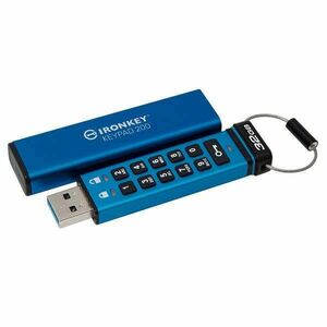 Kingston 32GB IronKey Keypad 200 USB3.2 Blue kép