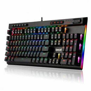 Redragon Vata RGB Mechanical Gaming Keyboard Brown Switches Black HU kép